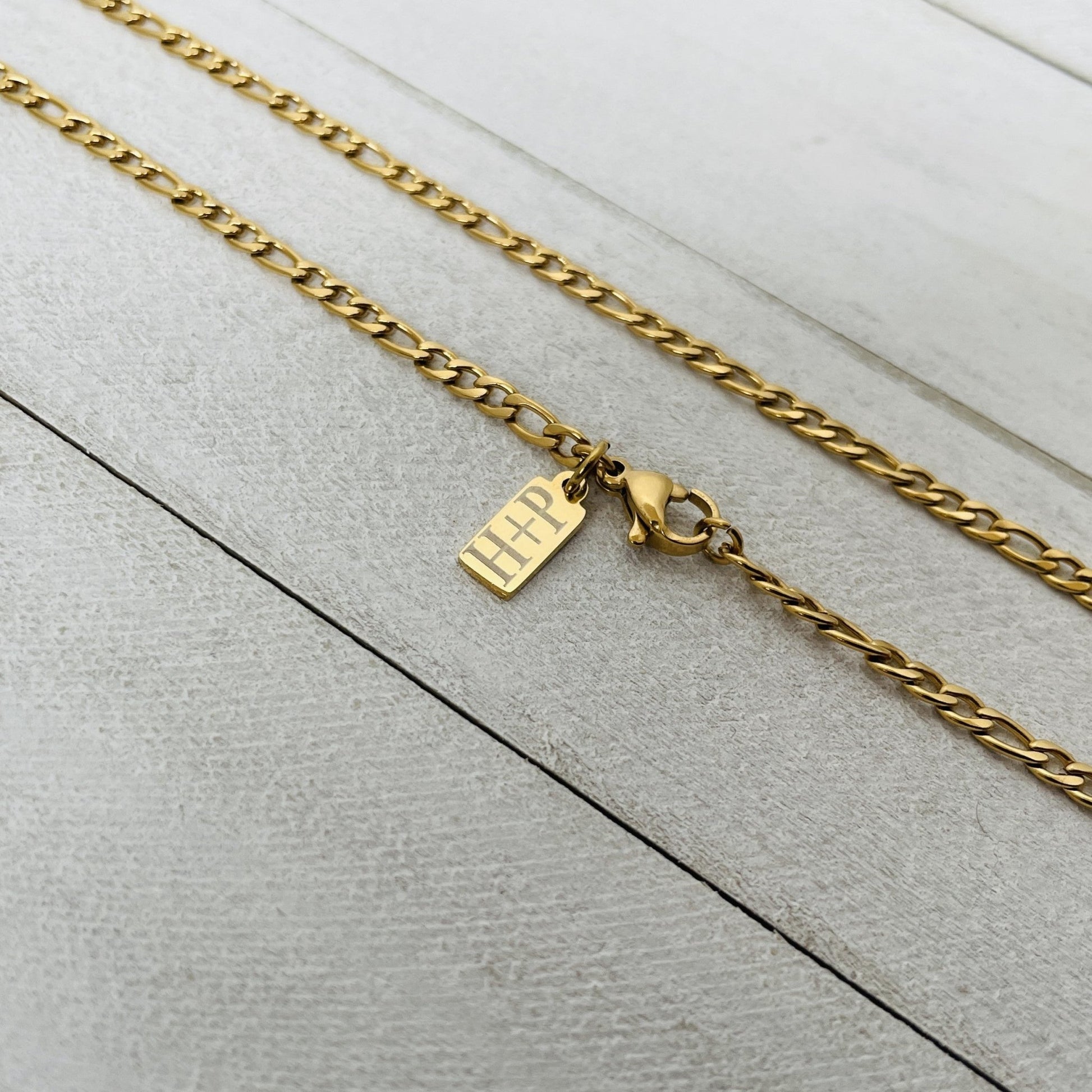 3mm Gold Figaro Chain - HimleyJewelry