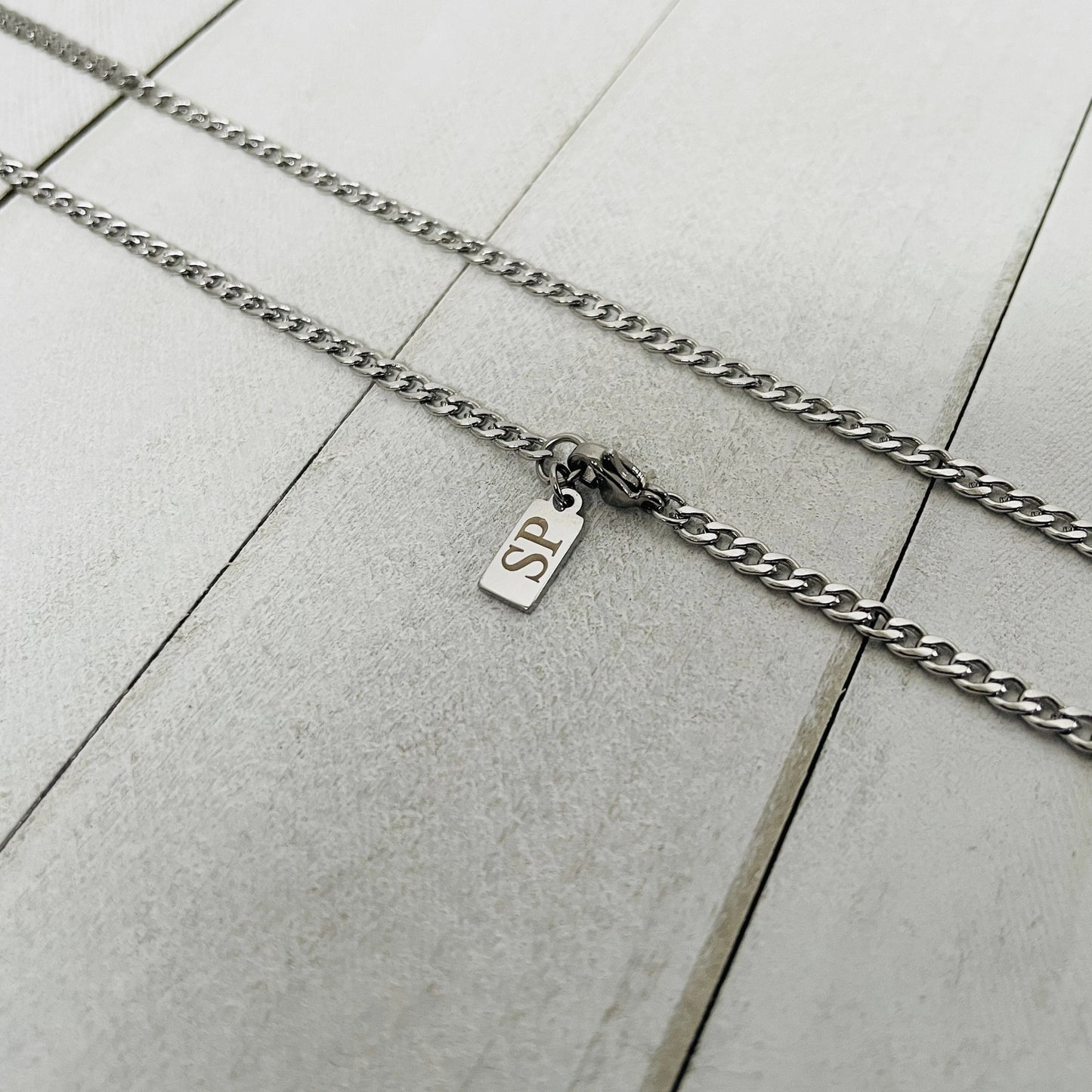 3mm Silver Curb Chain for Men and Women - HimleyJewelry