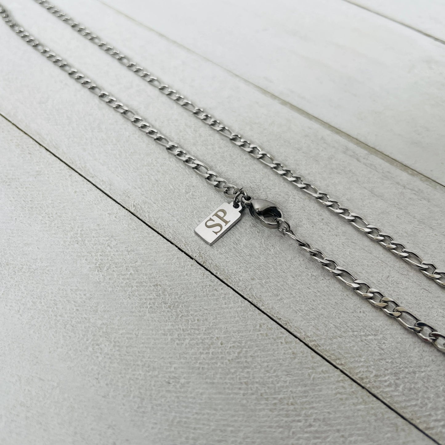 3mm Silver Figaro Chain for Men and Women - HimleyJewelry