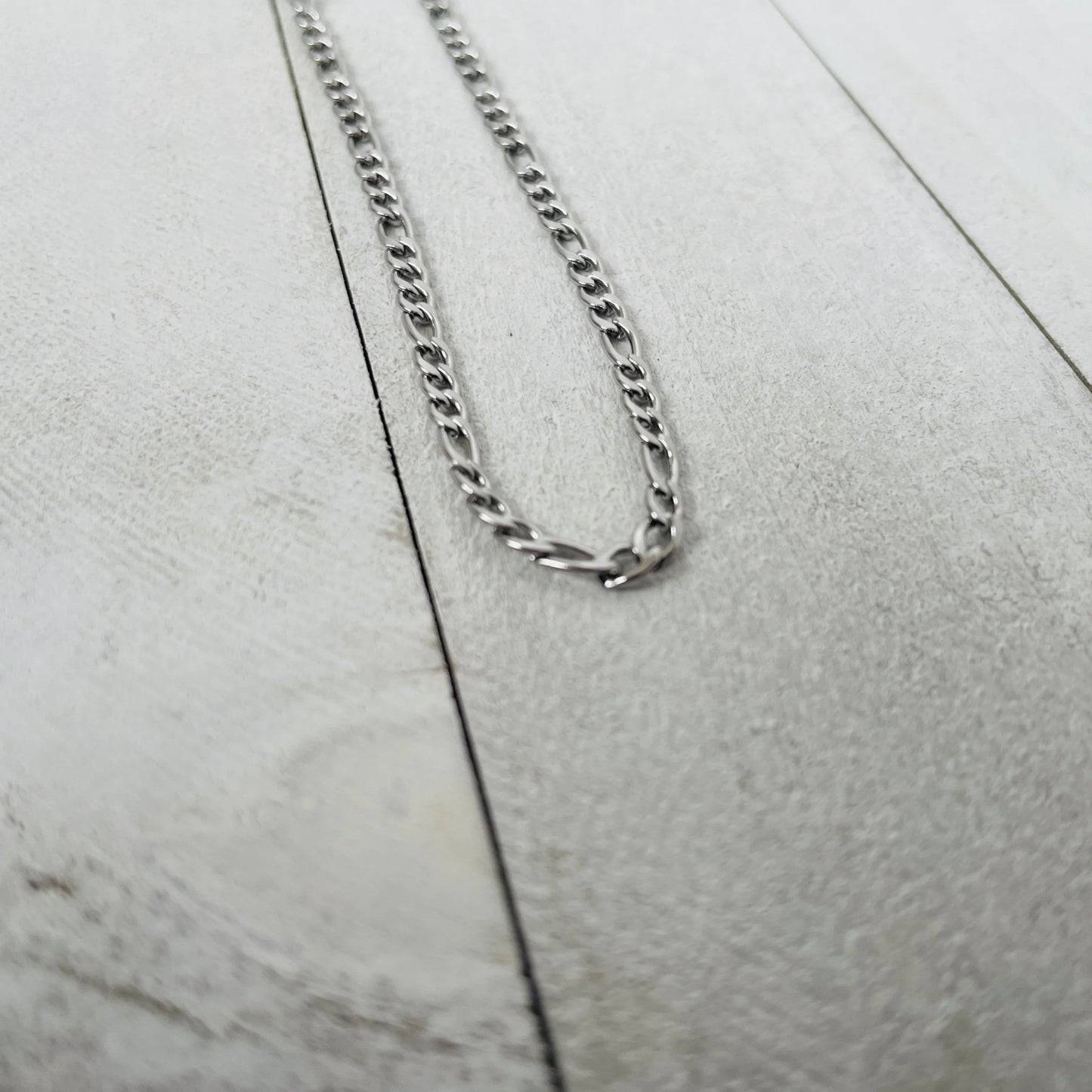 3mm Silver Figaro Chain for Men and Women - HimleyJewelry