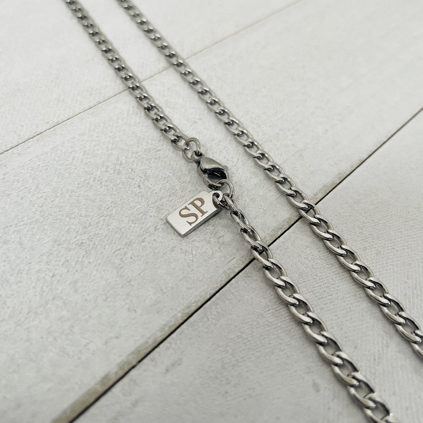 4mm Silver Curb Chain - HimleyJewelry