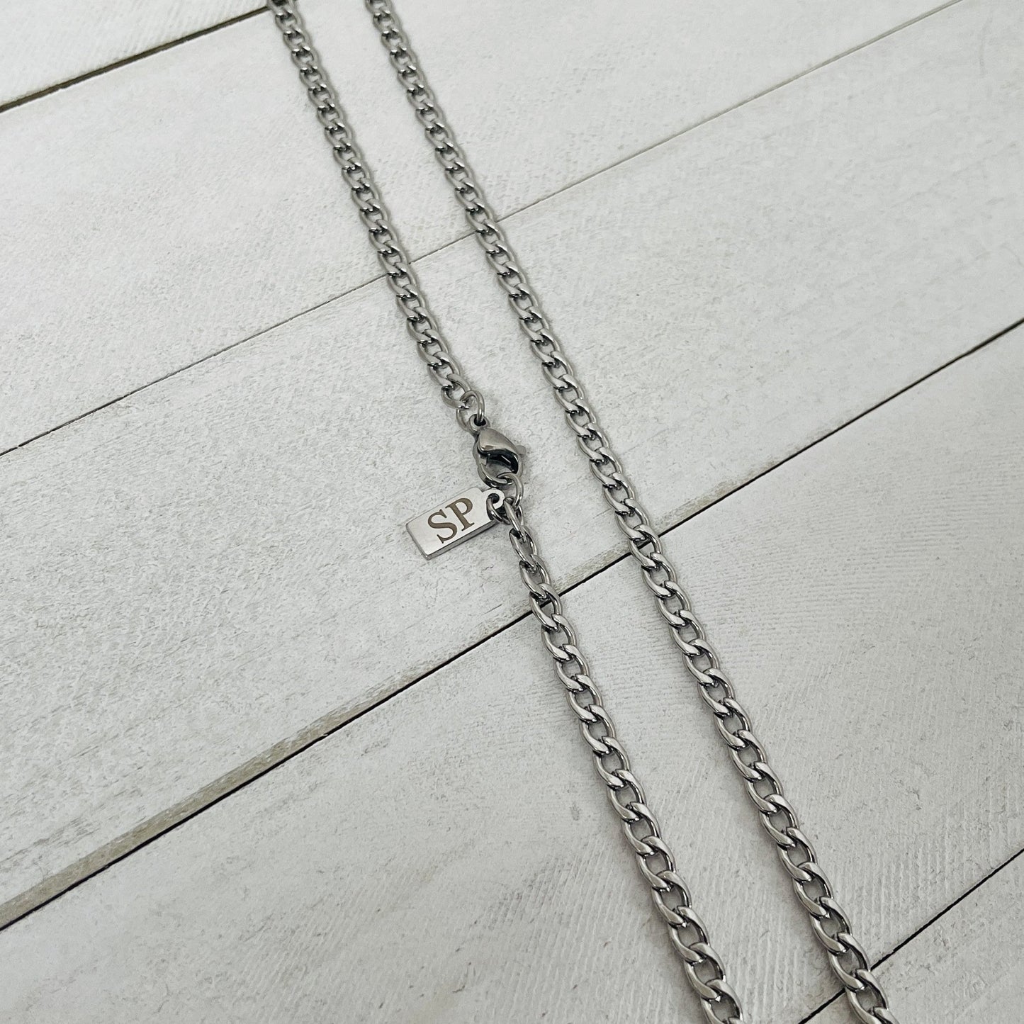 4mm Silver Curb Chain - HimleyJewelry