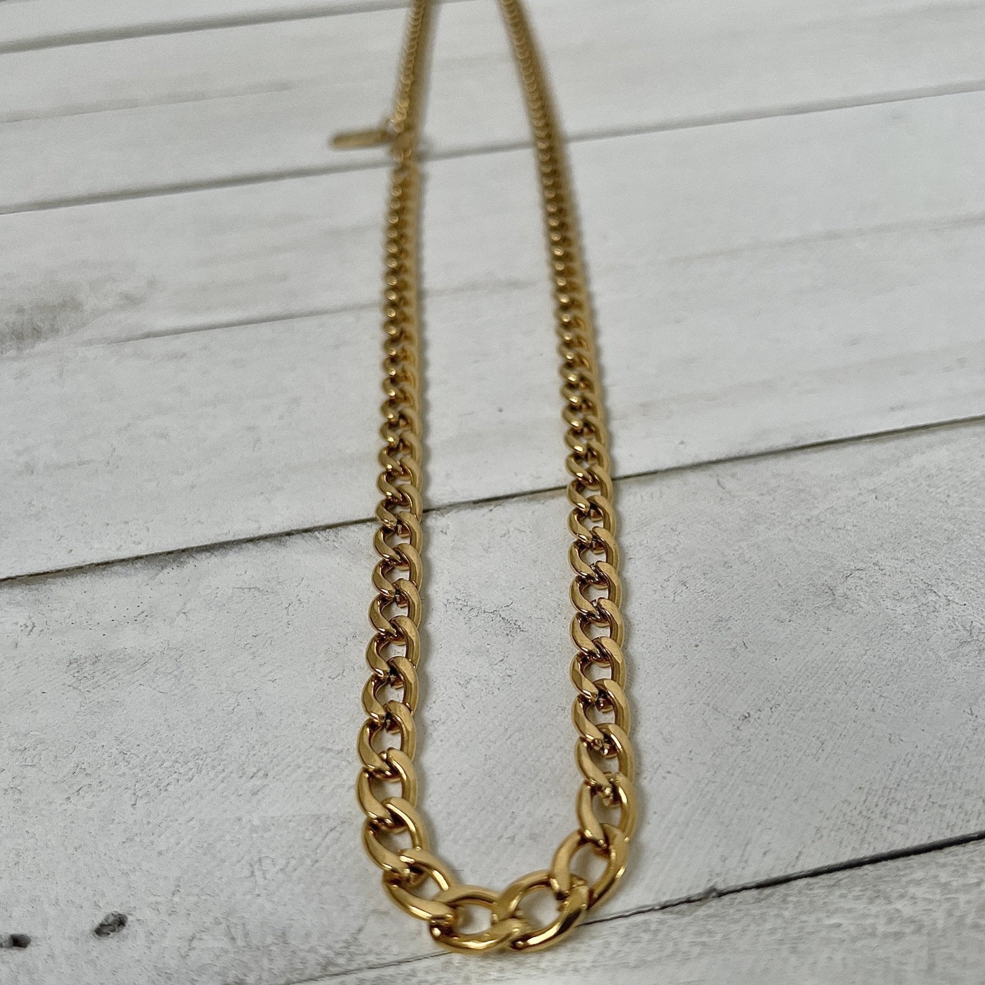 Gold 5mm Curb Chain - HimleyJewelry