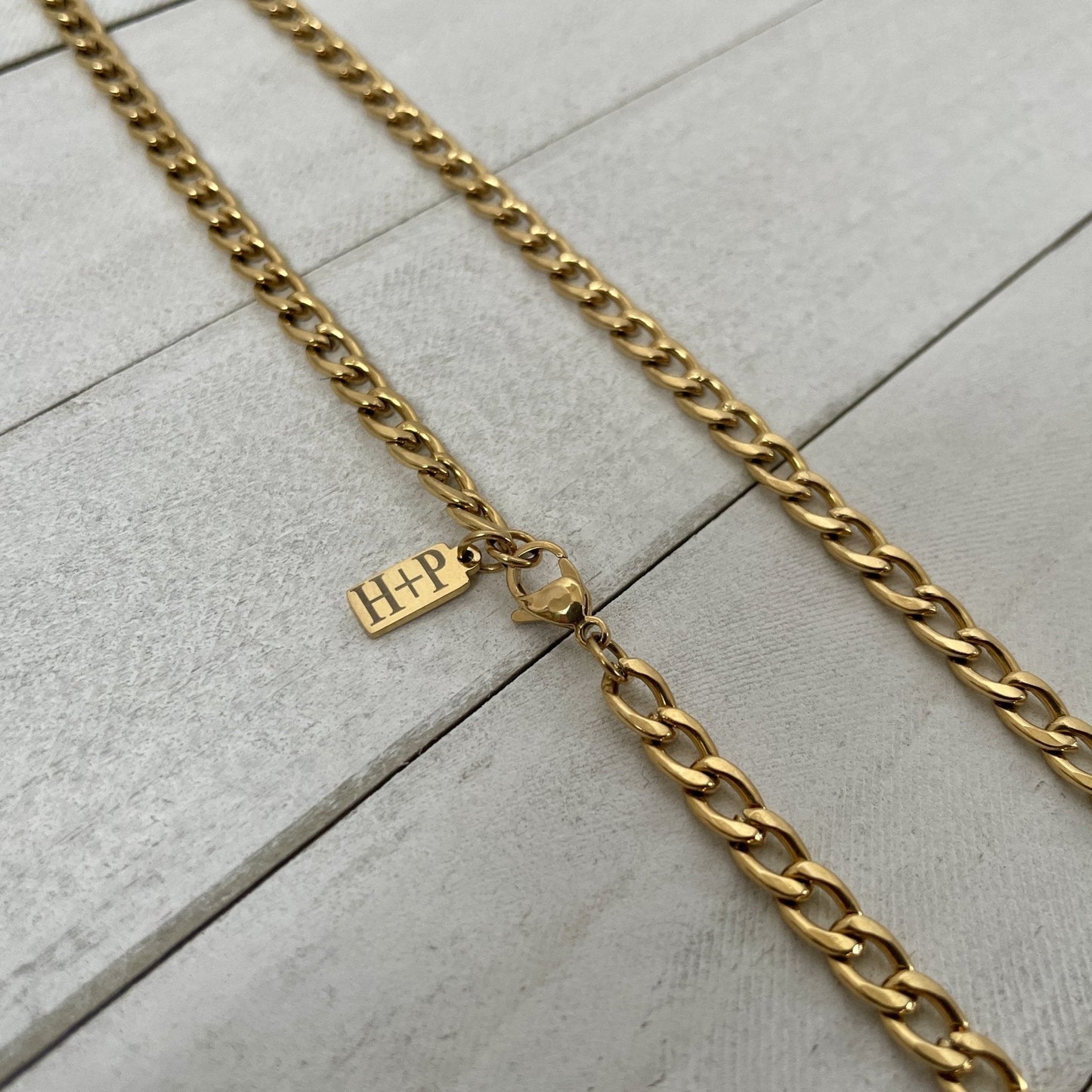 Gold 5mm Curb Chain - HimleyJewelry