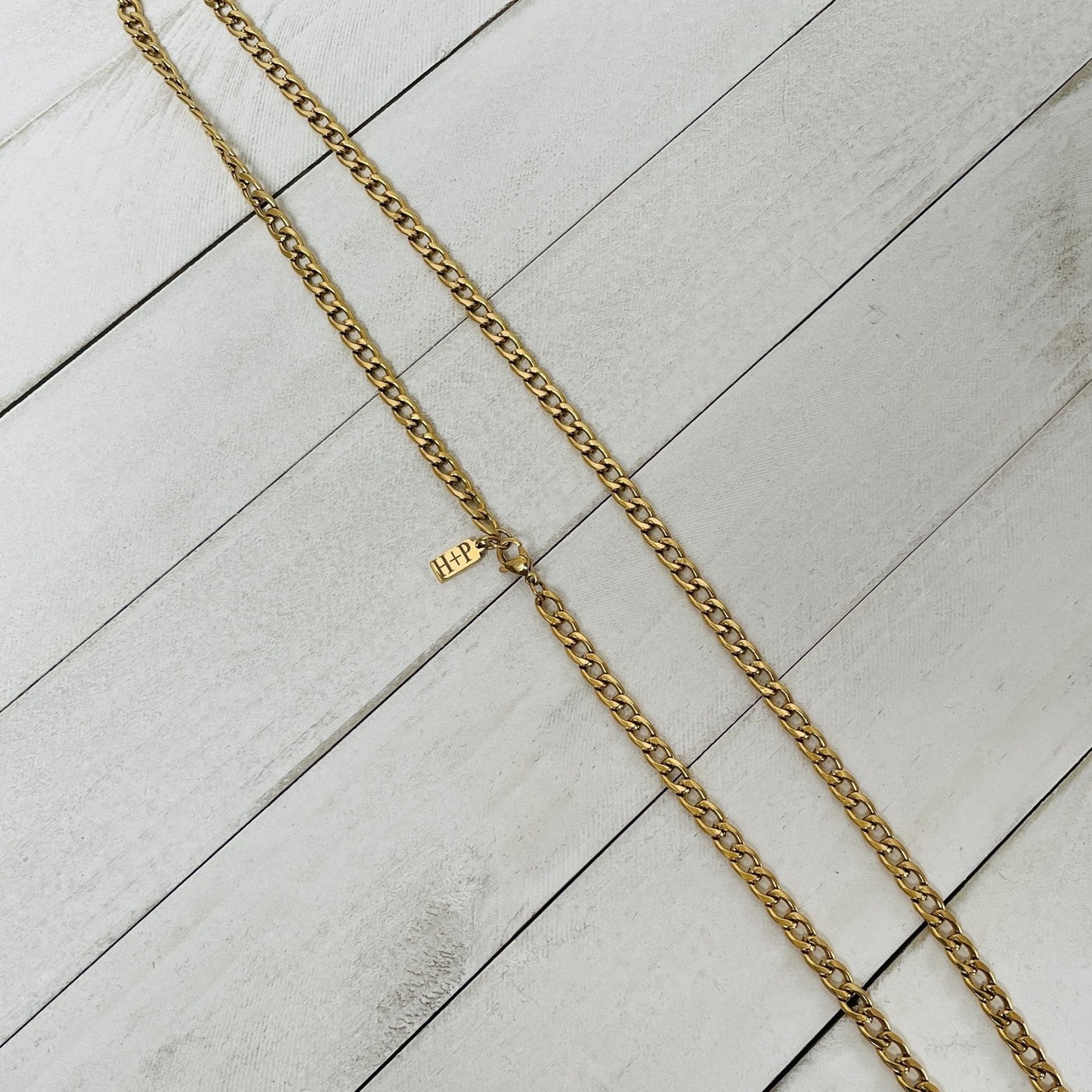 Gold 5mm Curb Chain - HimleyJewelry