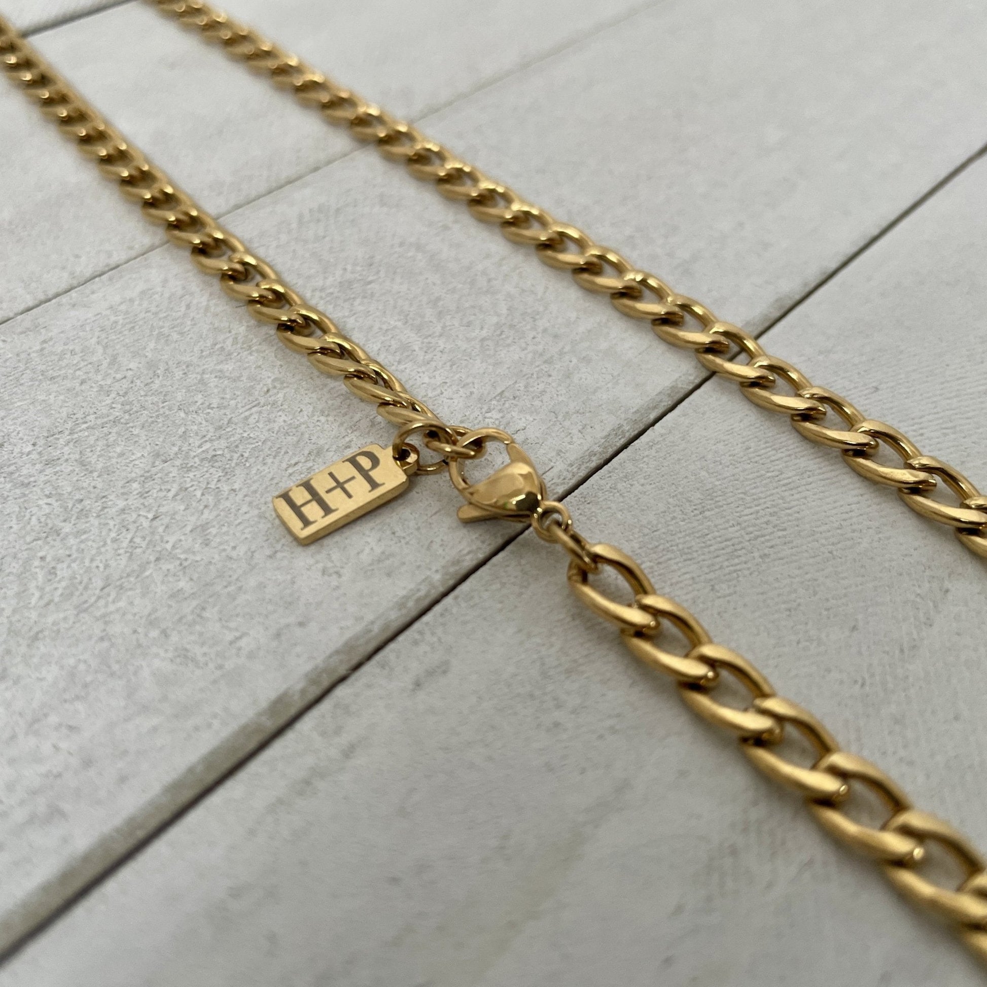 Gold 5mm Curb Chain - HimleyJewelry