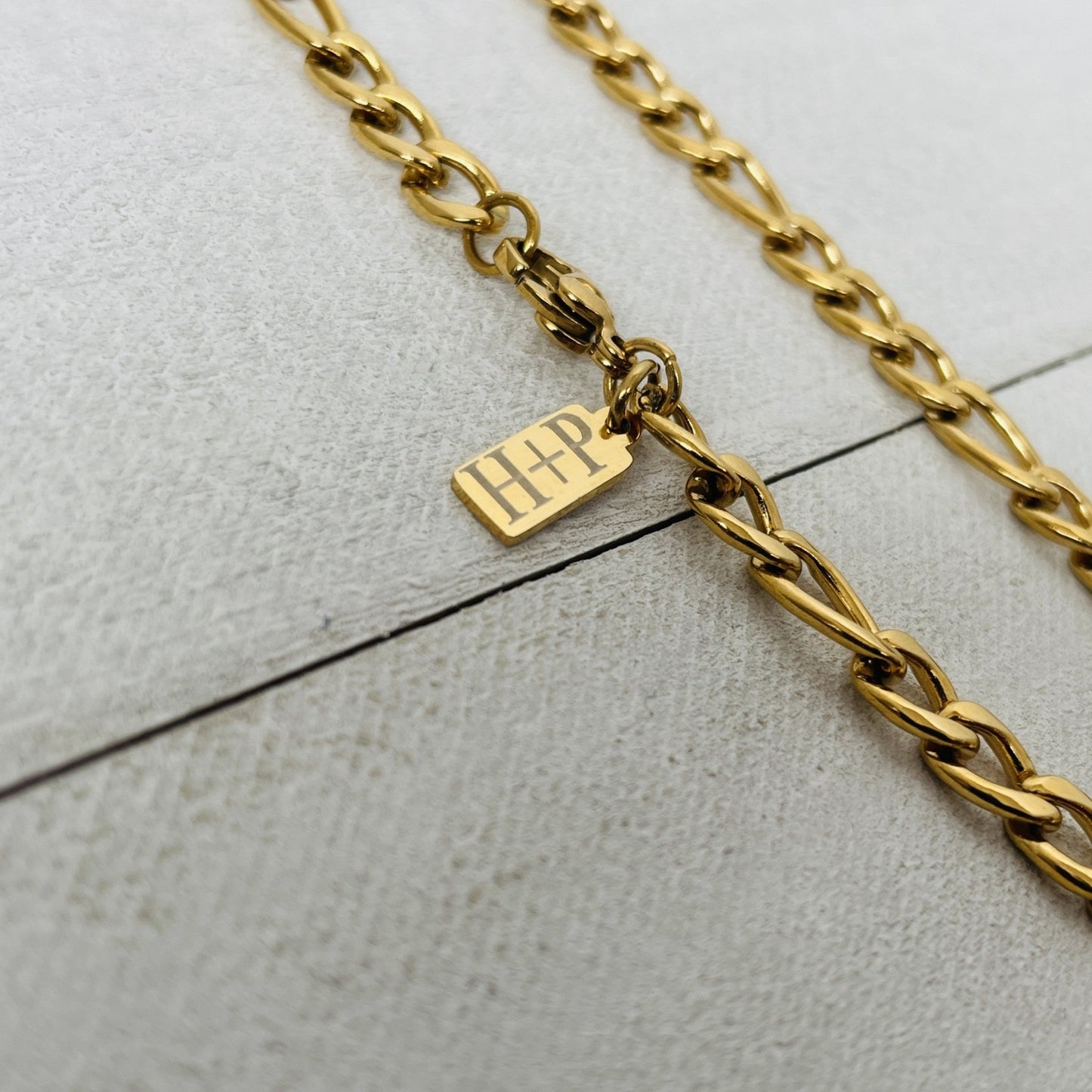 Gold 5mm Figaro Chain - HimleyJewelry