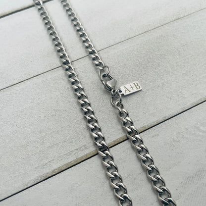 Silver Cuban Chain 5mm - HimleyJewelry