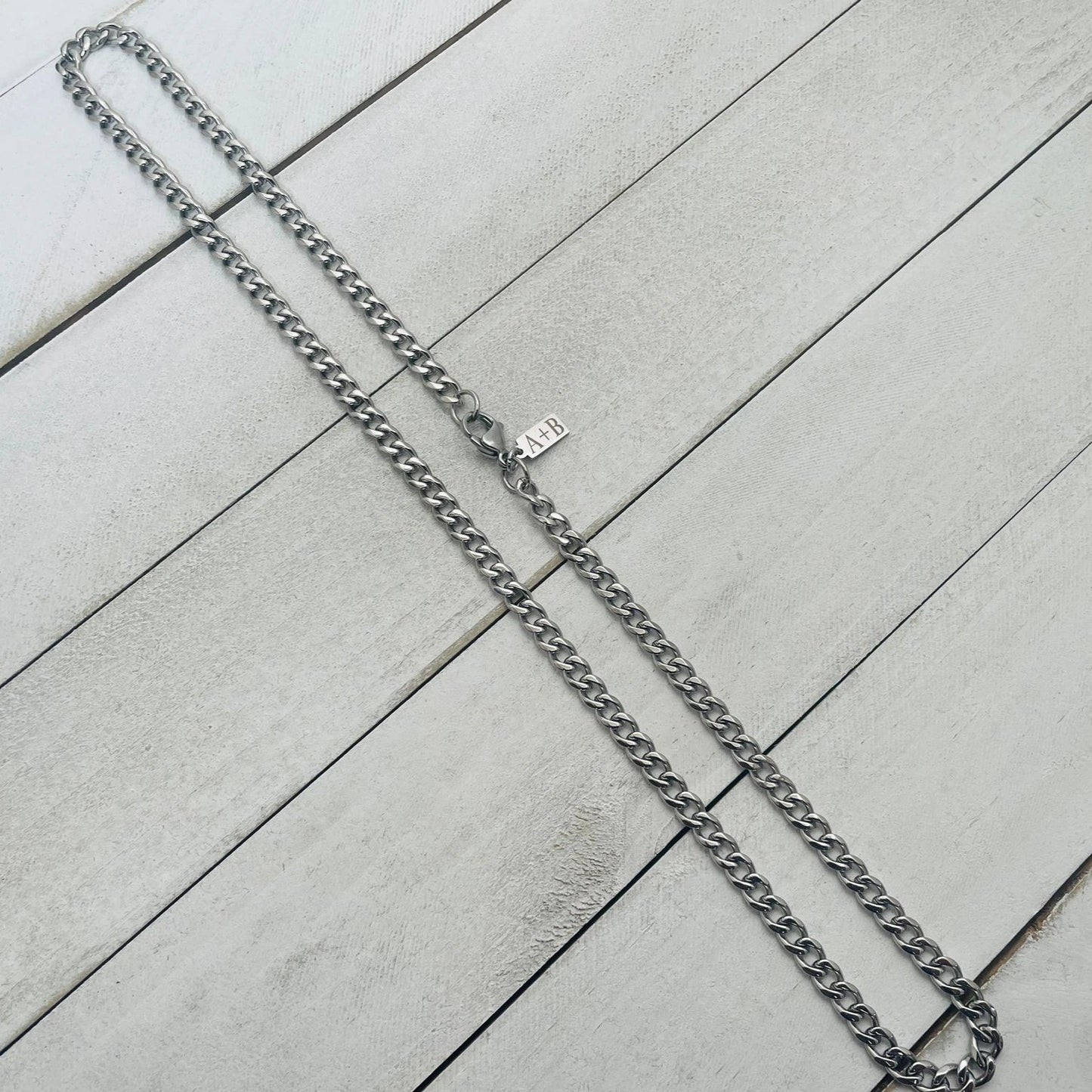 Silver Cuban Chain 5mm - HimleyJewelry